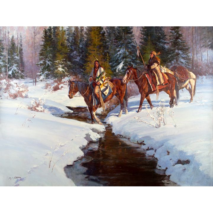 Jim Norton (1953- ), Fresh Tracks in the Snow