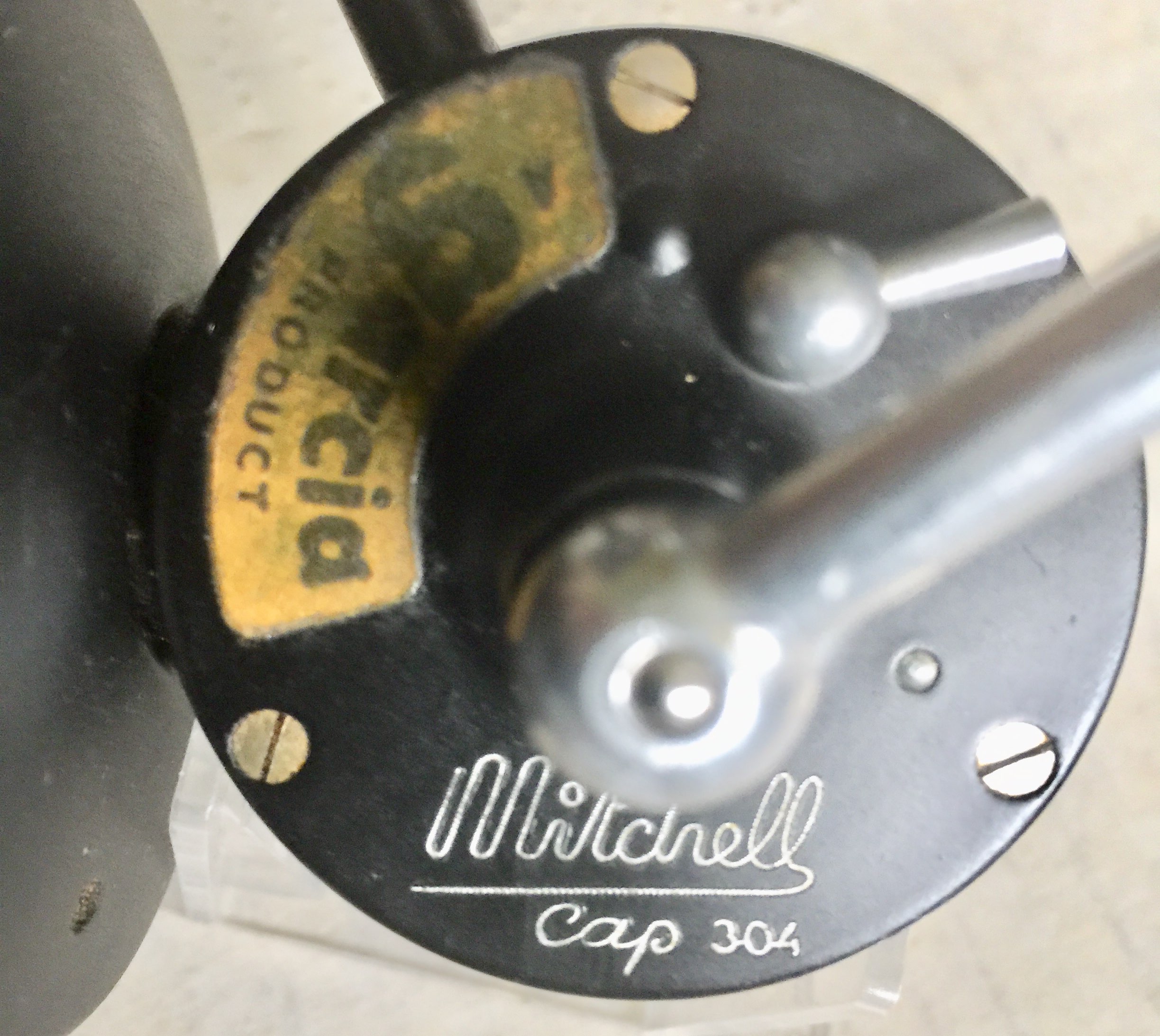 OLD MITCHELL 304 304 CAP reel side plate and a/r dog good used works France  $5.82 - PicClick