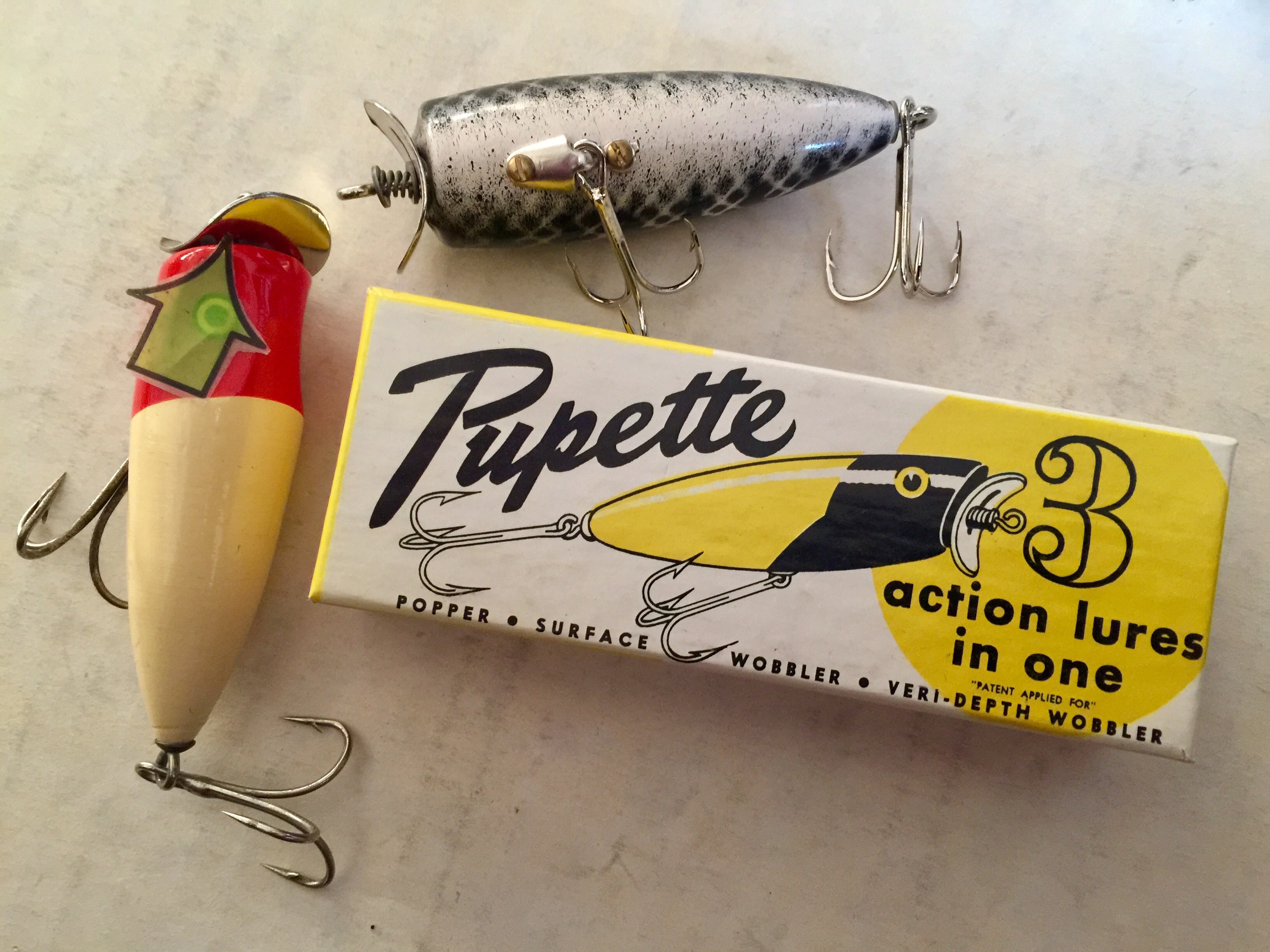C.C.Roberts two(2) Puppette lures/boxes