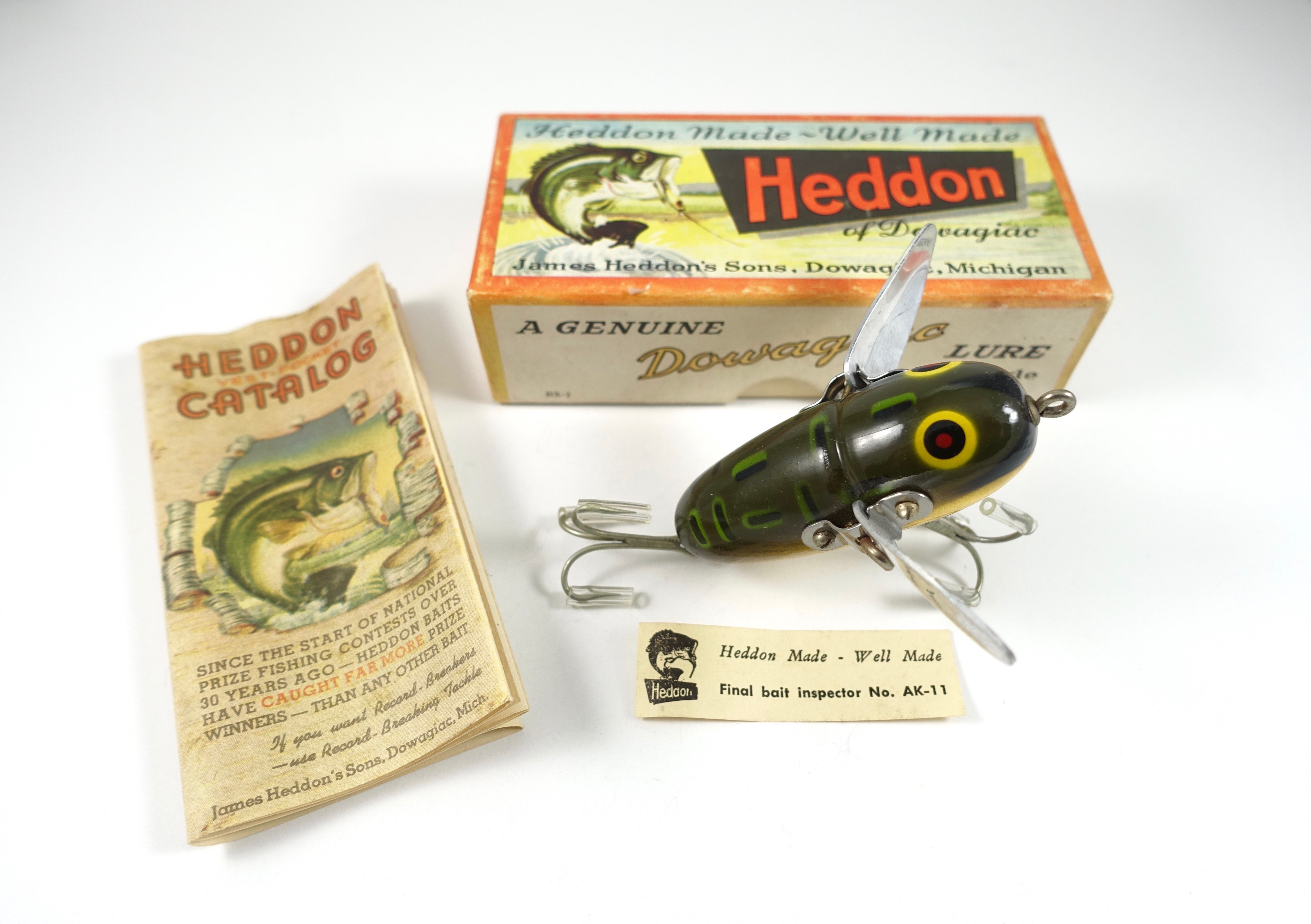 Vintage Heddon Crazy Crawler Fishing Lure