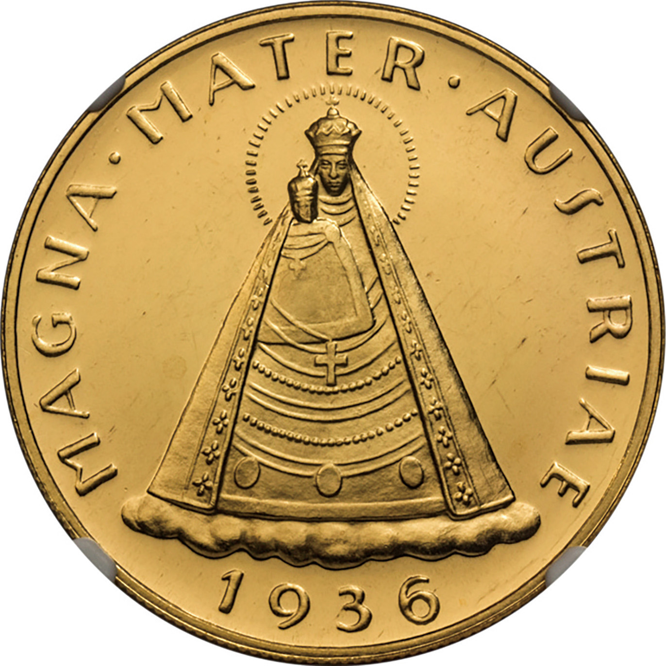 オーストリア (Austria) マリアツェルのマドンナ 100シリング金貨 1936 