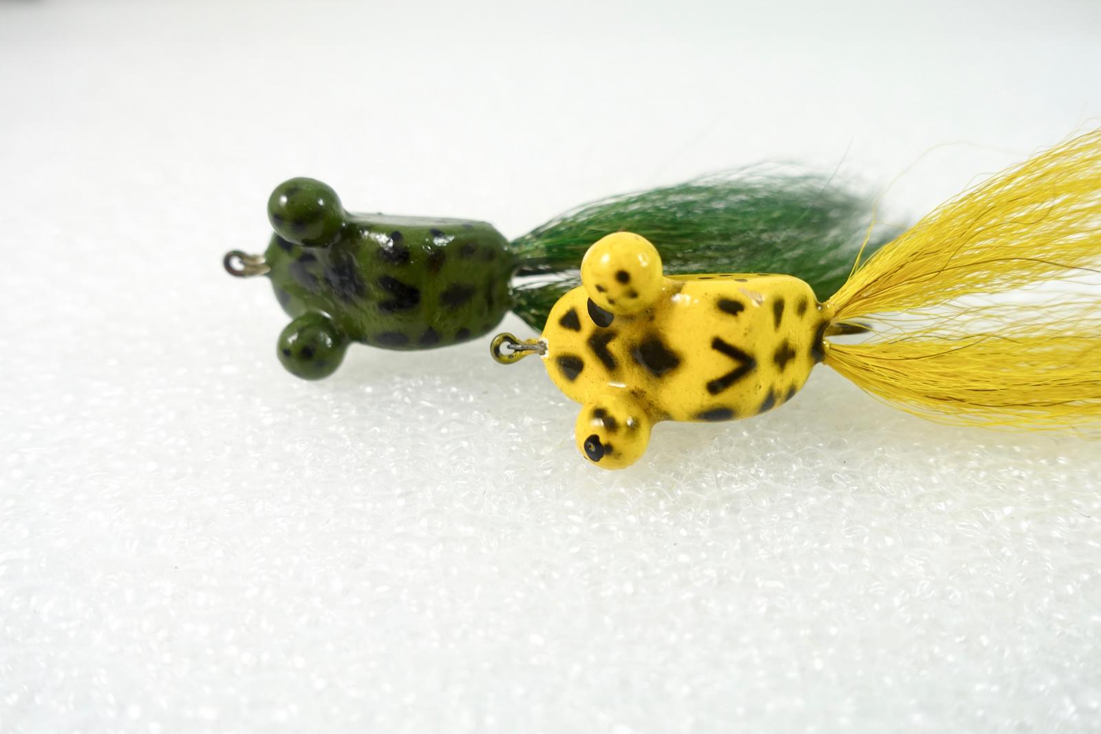 2 Heddon Pop-Eye Frogs, 85GF & 85YF