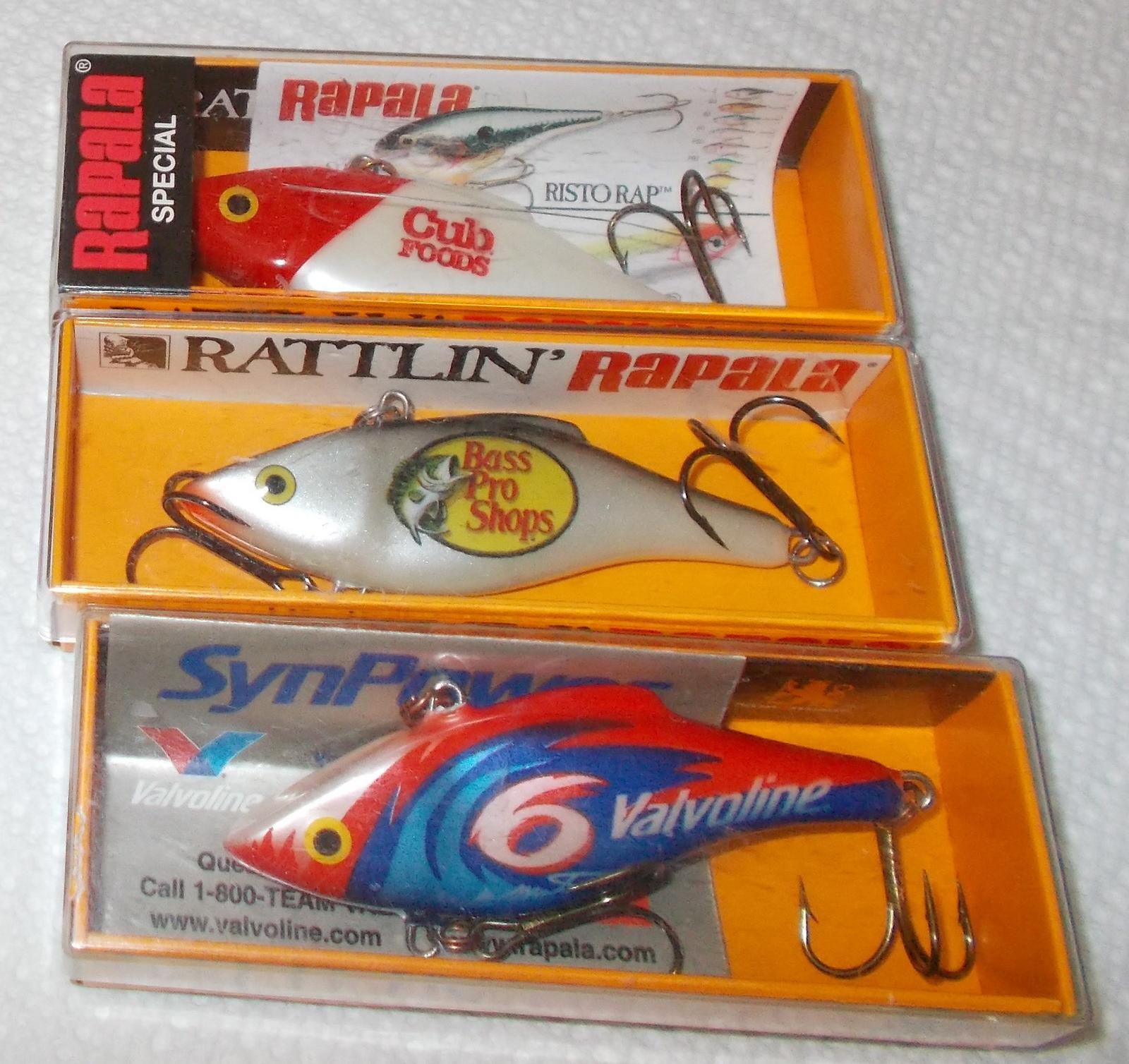 LOT OF 3 RAPALA ADVERTISING LURES NEW IN BOX