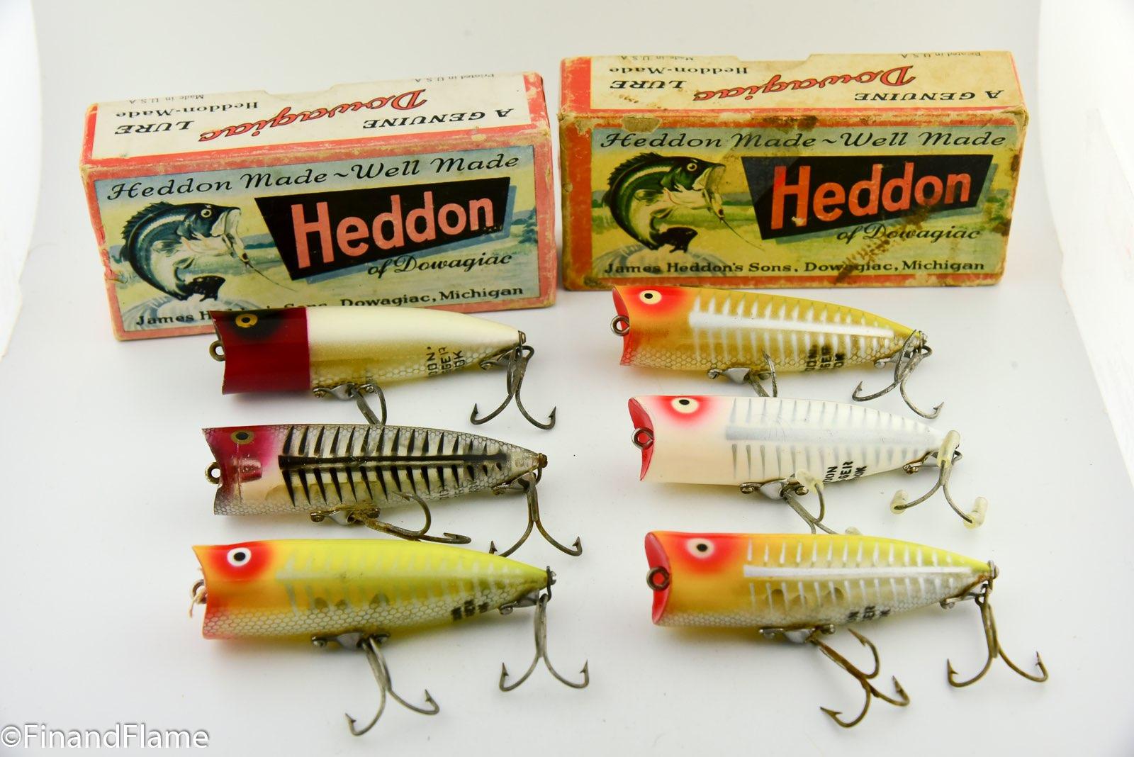 Heddon Chugger Spook Lure Lot Some in Boxes