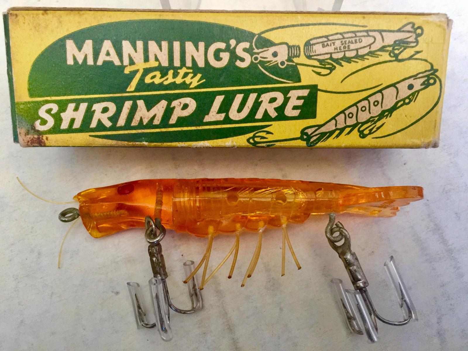Manning's Shrimp Lure/green and yellow box