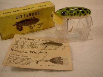 Arbogast Jitterbug Fishing Lure  Old Antique & Vintage Wood Fishing Lures  Reels Tackle & More