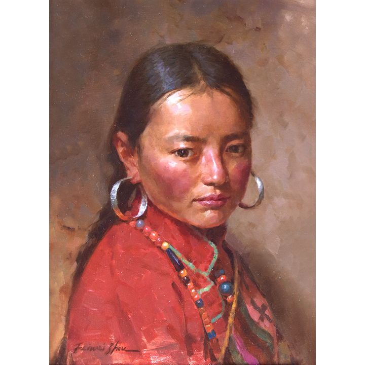 Jie Wei Zhou (1962- ), Tibetan Girl