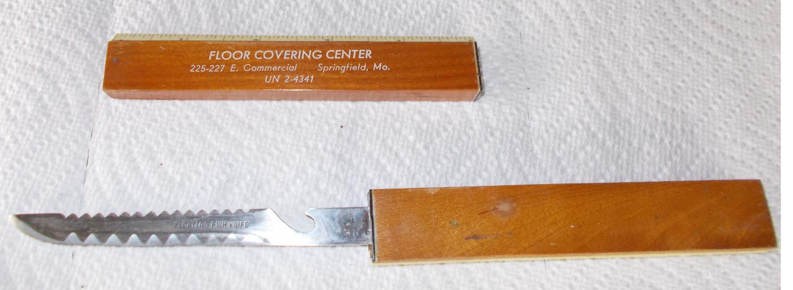 1950's FLOATING FISH KNIFE/RULER-SPRINGFIELD,MO