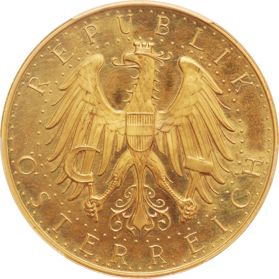 マリアツェル 1936年 オーストリア100シリング金貨 PL62 NGC鑑定済 