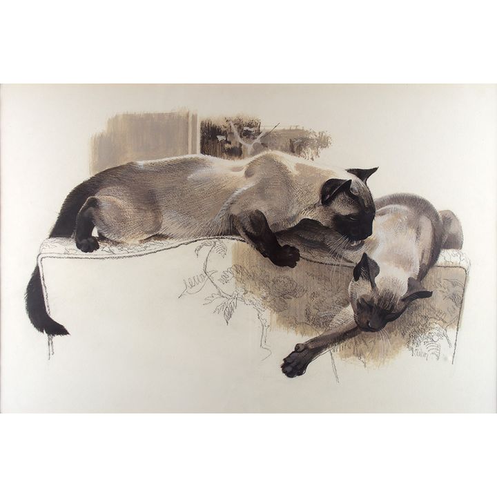 Bob Kuhn (1920-2007), Seal Point and Blue Point Siamese