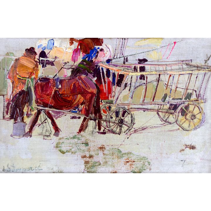 Leon Gaspard (1882-1964), Horse and Cart - Russia