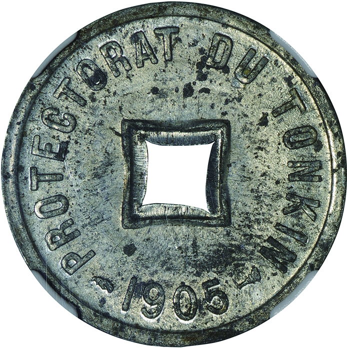 ベトナム トンキン 1905年 1/600 Piastre 錫貨