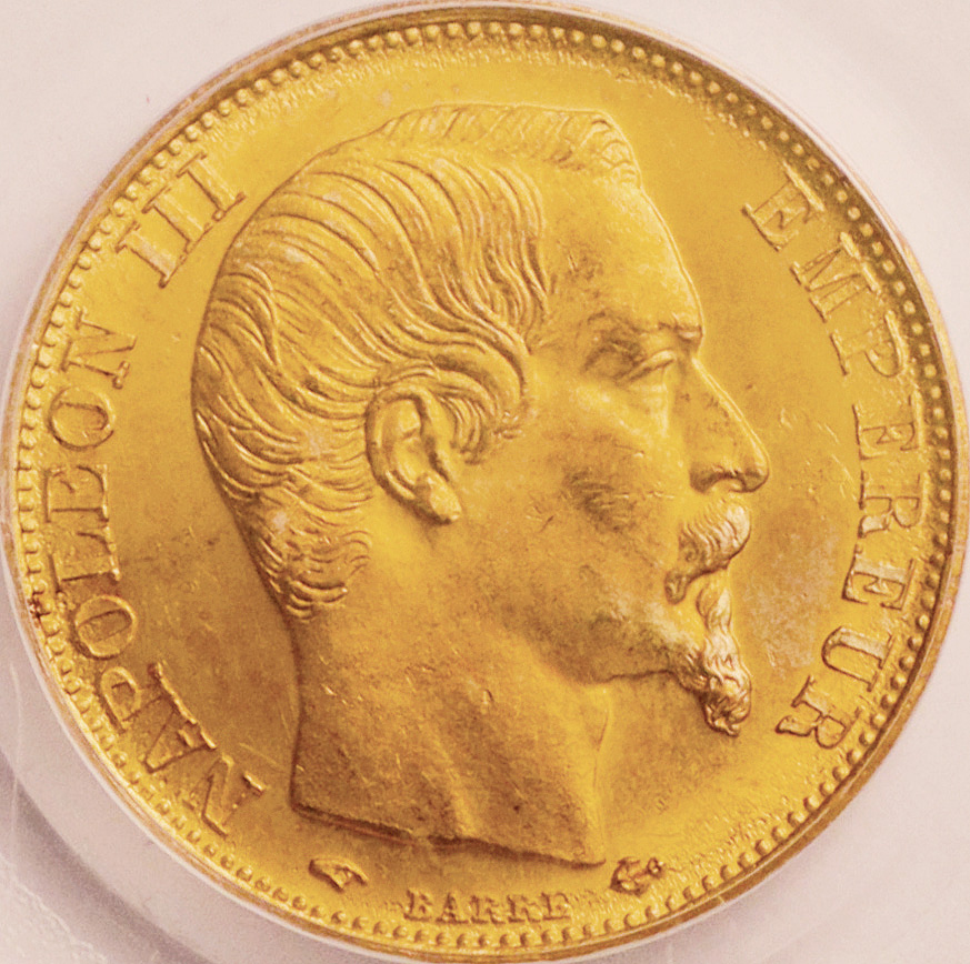 781.1/フランス・20フラン金貨 1859年A NAPOLEON III-