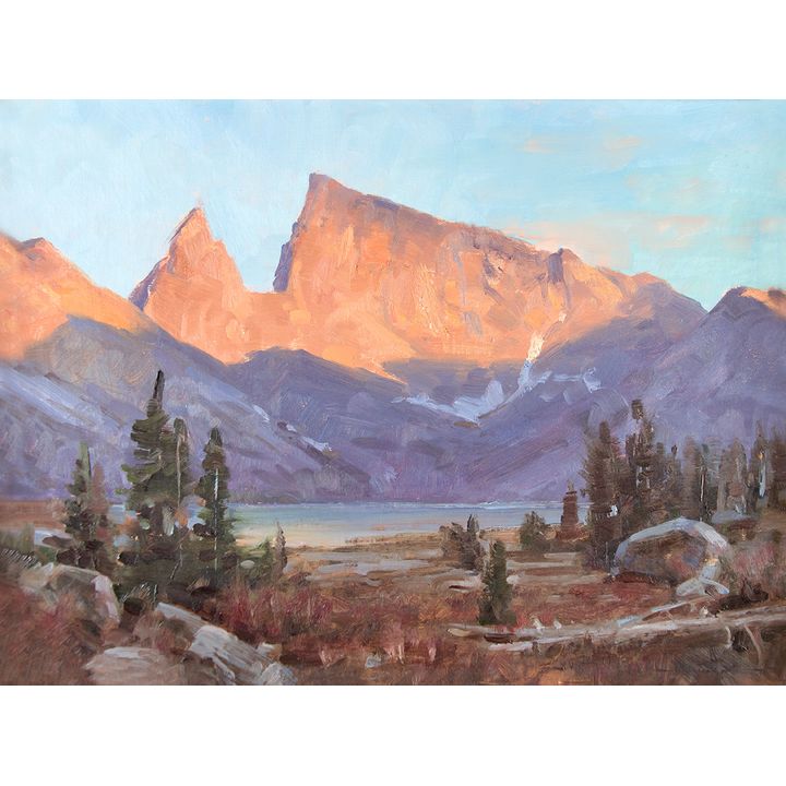 Jim Wilcox (1941- ), Sundown at East Temple Peak