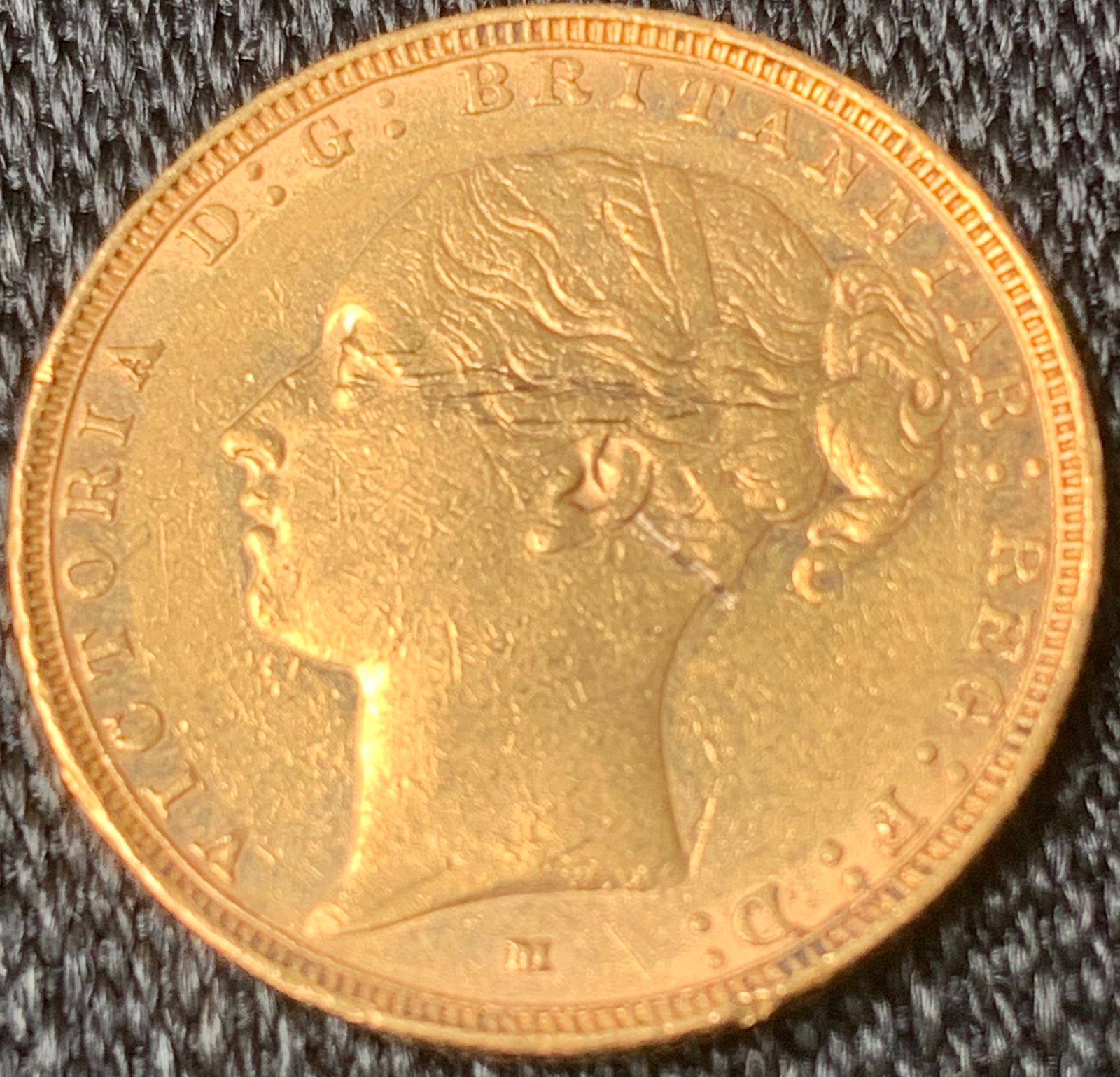 オーストラリア Australia ヴィクトリア女王像 1ソブリン金貨 16年 ｍ Victolia Gold 1 Sovereign Taisei Auction