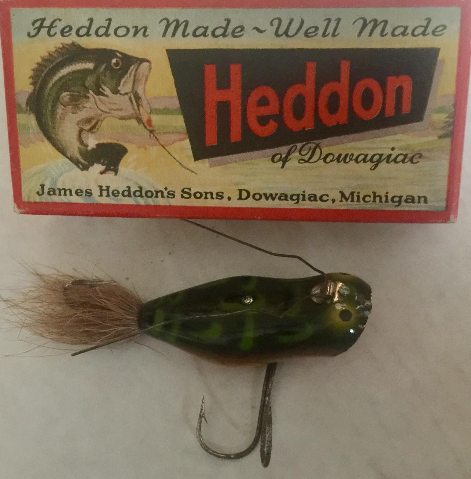 4 Heddon Weedless Widow old wood fishing lures - BEATERS - Conseil