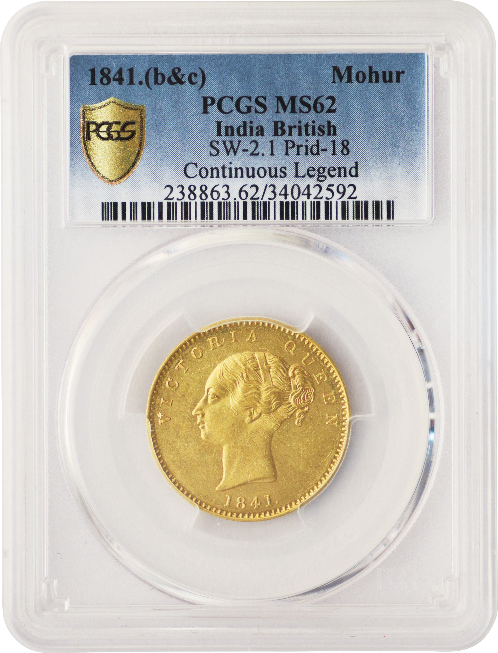 年初特価】1862c モハール金貨【PCGS MS62】