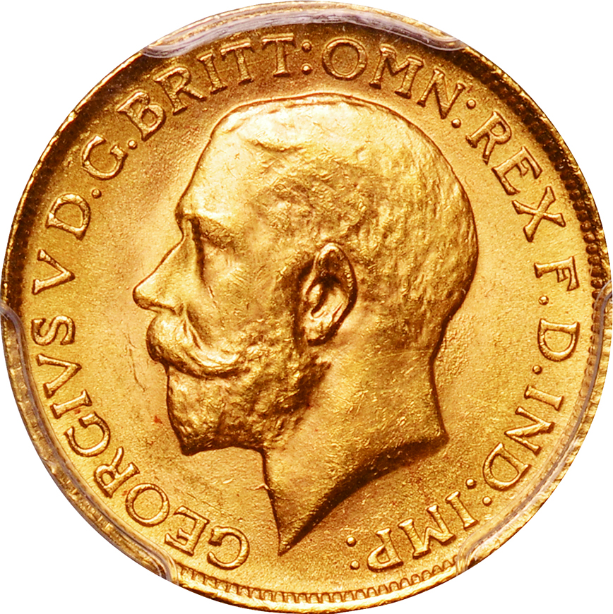 英国 1911年 ジョージ5世 ソブリン金貨