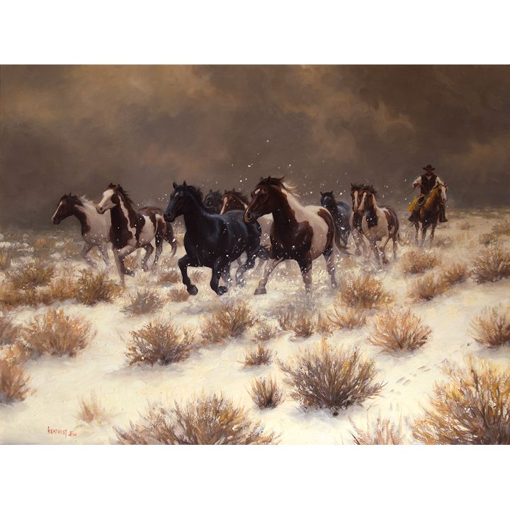 Mark Keathley (1963- ), Cowboy in Snow