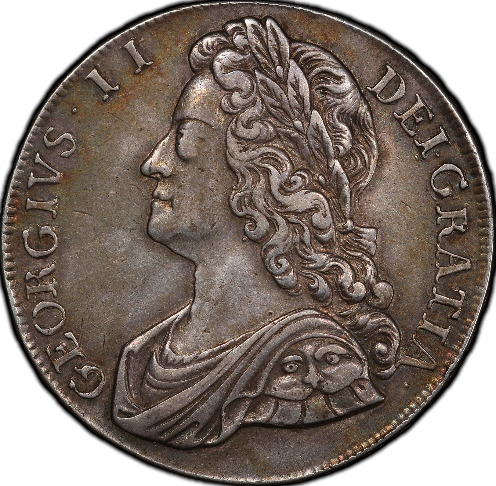 英国 (Great Britain) ジョージ2世像 1クラウン銀貨 1741年 KM575.2 