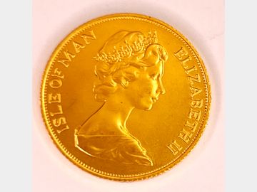 1973 ISLE OF MAN ELIZABETH II GOLD SOVEREIGN