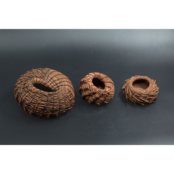 Willa Rogers - Trio of coiled baskets