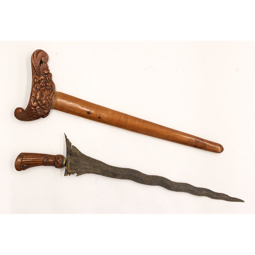 Antique Indonesian Kris Carved Dagger