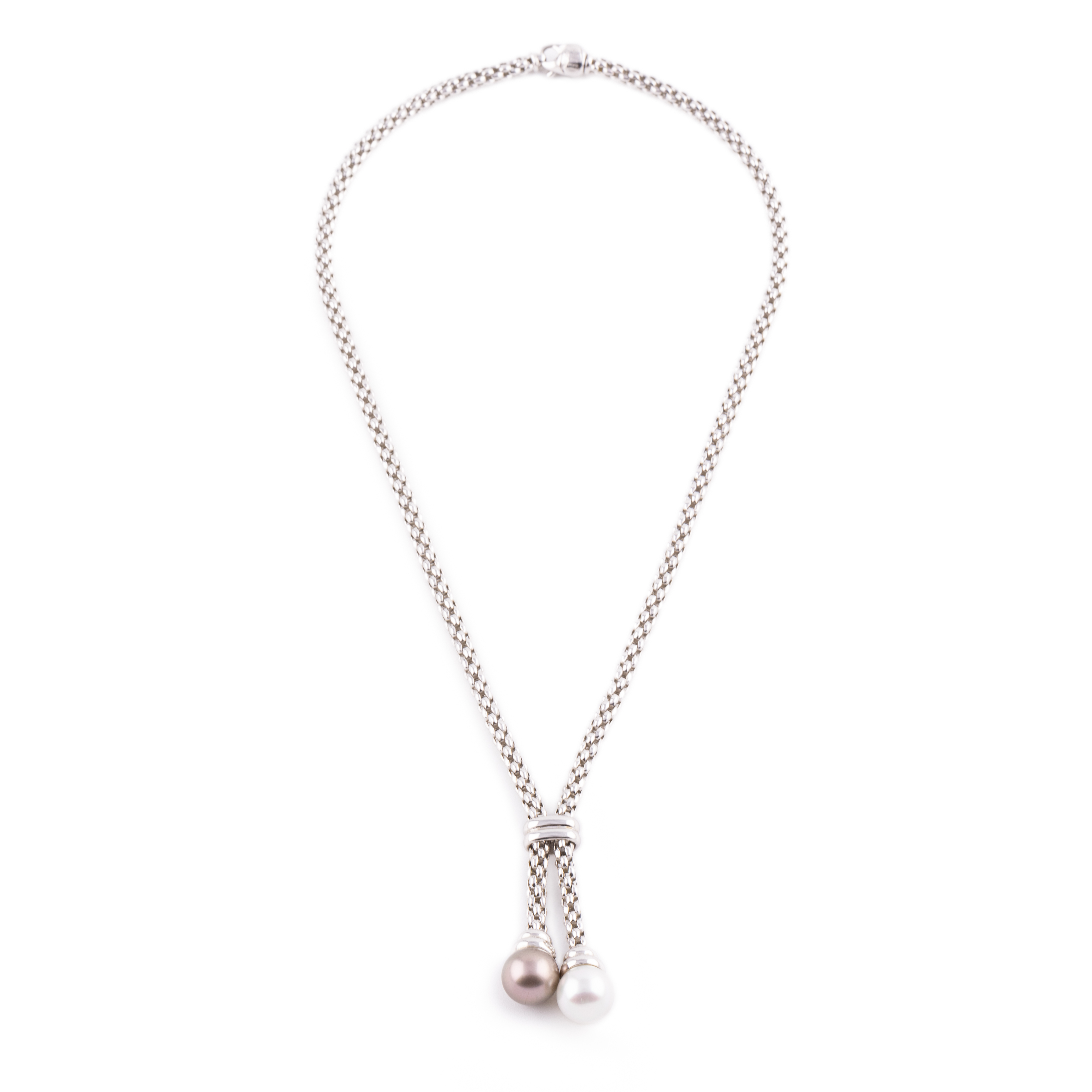 127 · 18ct Pearl Tie Necklace