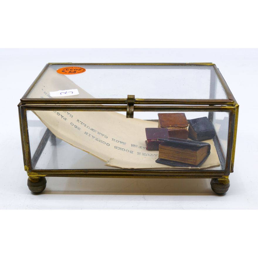 Case of 4pc Miniaiture Leatherbound Books