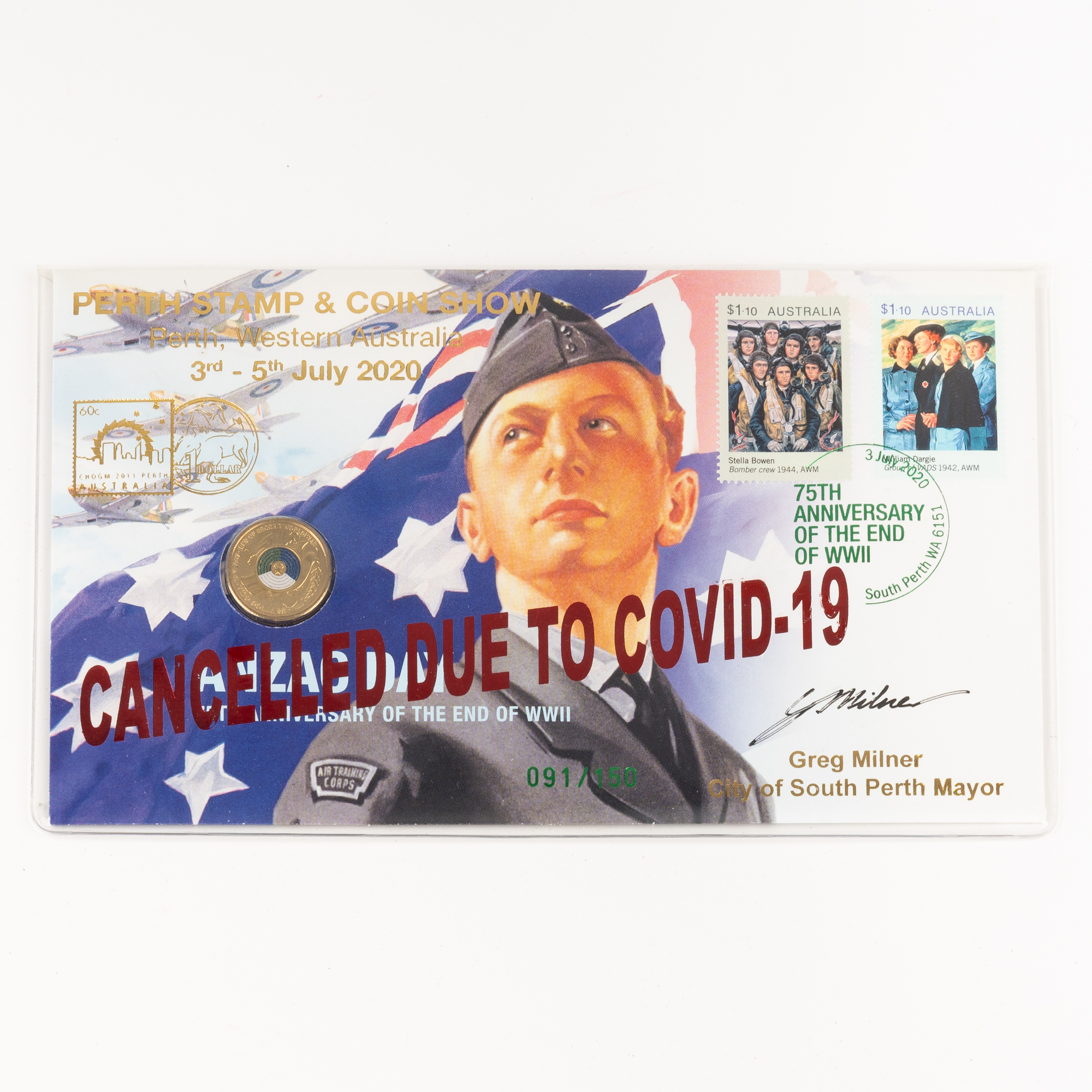 Elizabeth II, ANZAC Day - 75TH Anniversary of the End of WWII, Two Dollars, 2020, UNC