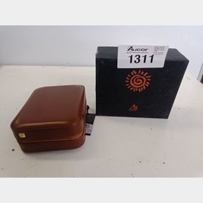AB COLLEZIONI WOMEN MEN TRAVEL LEATHER BOX CASE COMPARTMENT FOR 4 WATCHES -
