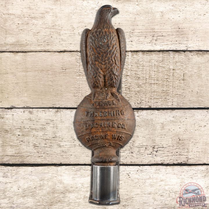 JL Case Threshing Machine Cast Iron Eagle Post Finial w/ bracket "Abe"