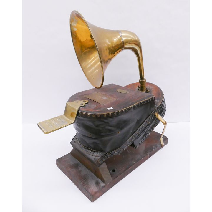 Siebe Gorman & Co. London Bellow Fog Horn with Brass Horn- 25x25x10"