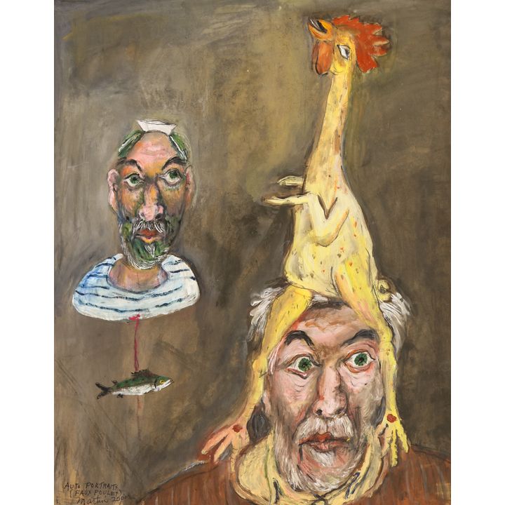 James Martin ''Auto Portraits'' (Faux Poulet) 2000 Gouache