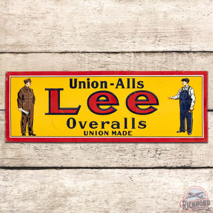 Lee Union-Alls Overalls Union Made Embossed SST Sign