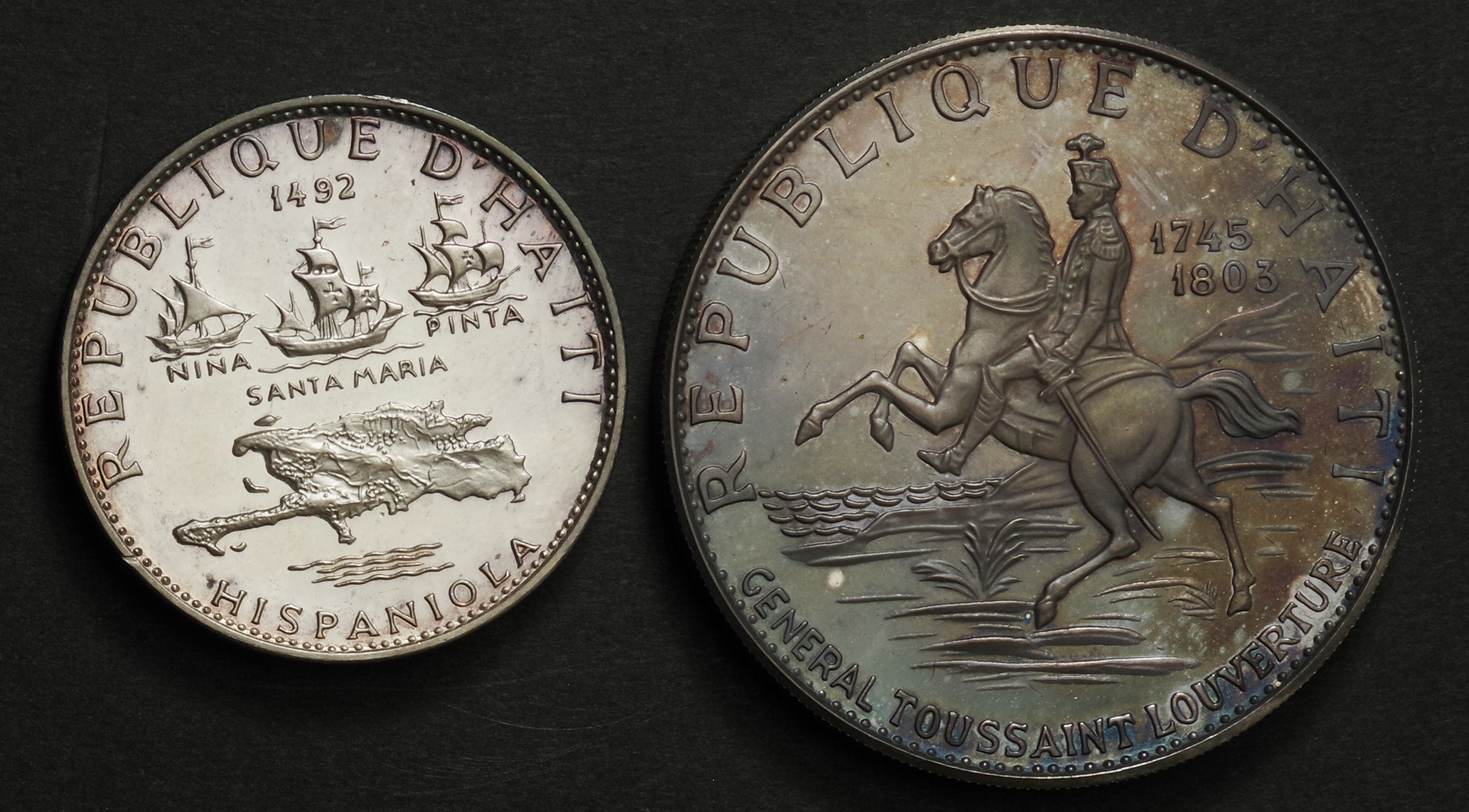 ハイチ革命10周年 1967銘 銀貨セット ケース付 コイン 硬貨 希少