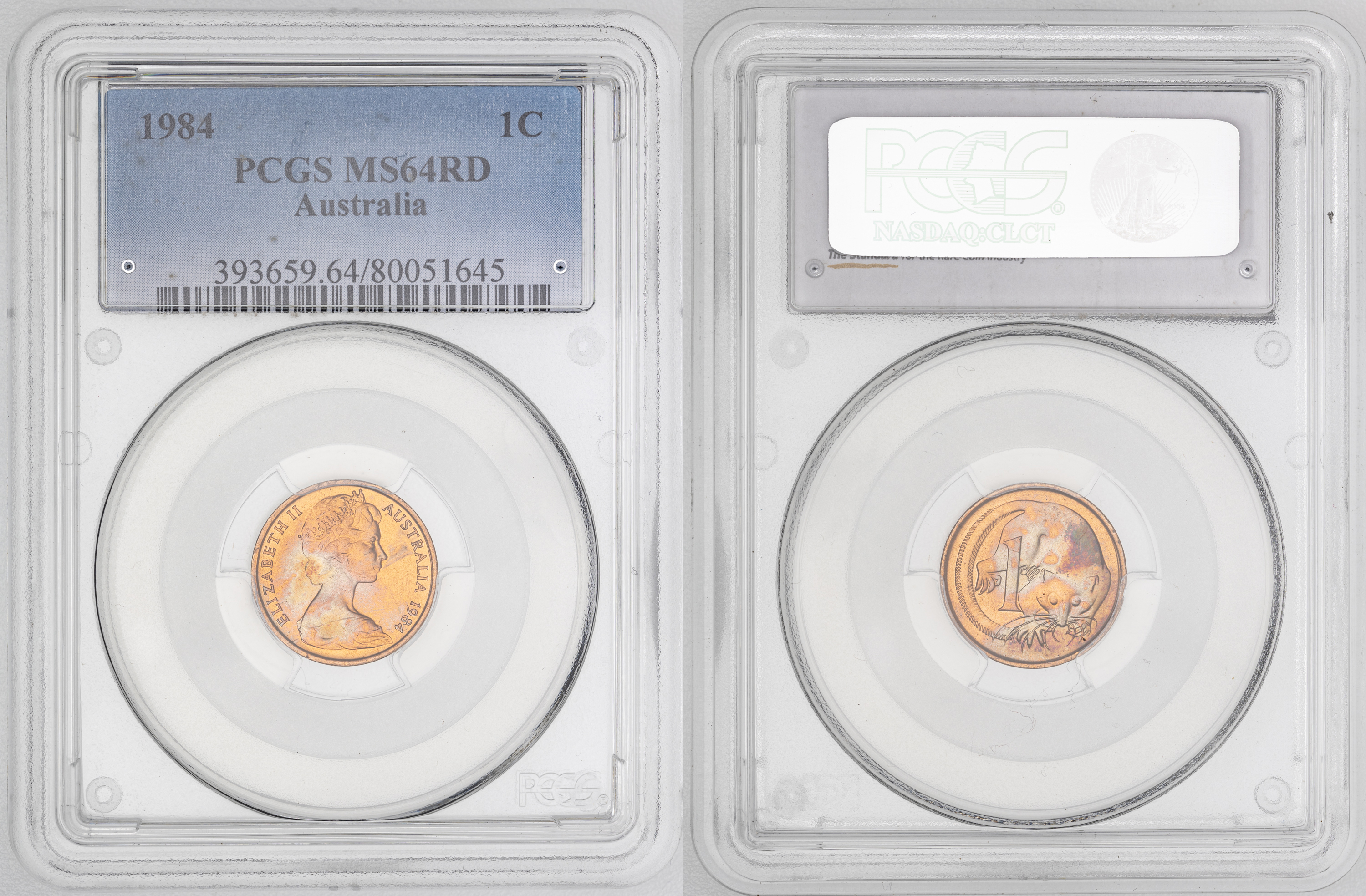 91 · Elizabeth II,  , One Cent, 1984, PCGS MS64RD