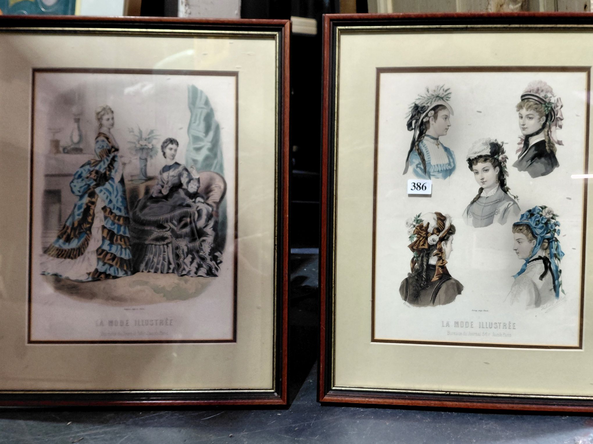 Pair Of Coloured French Lithographs