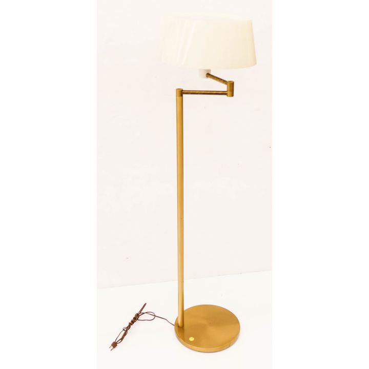 Nessen Designer Brass Swing Arm Floor Lamp- 51''