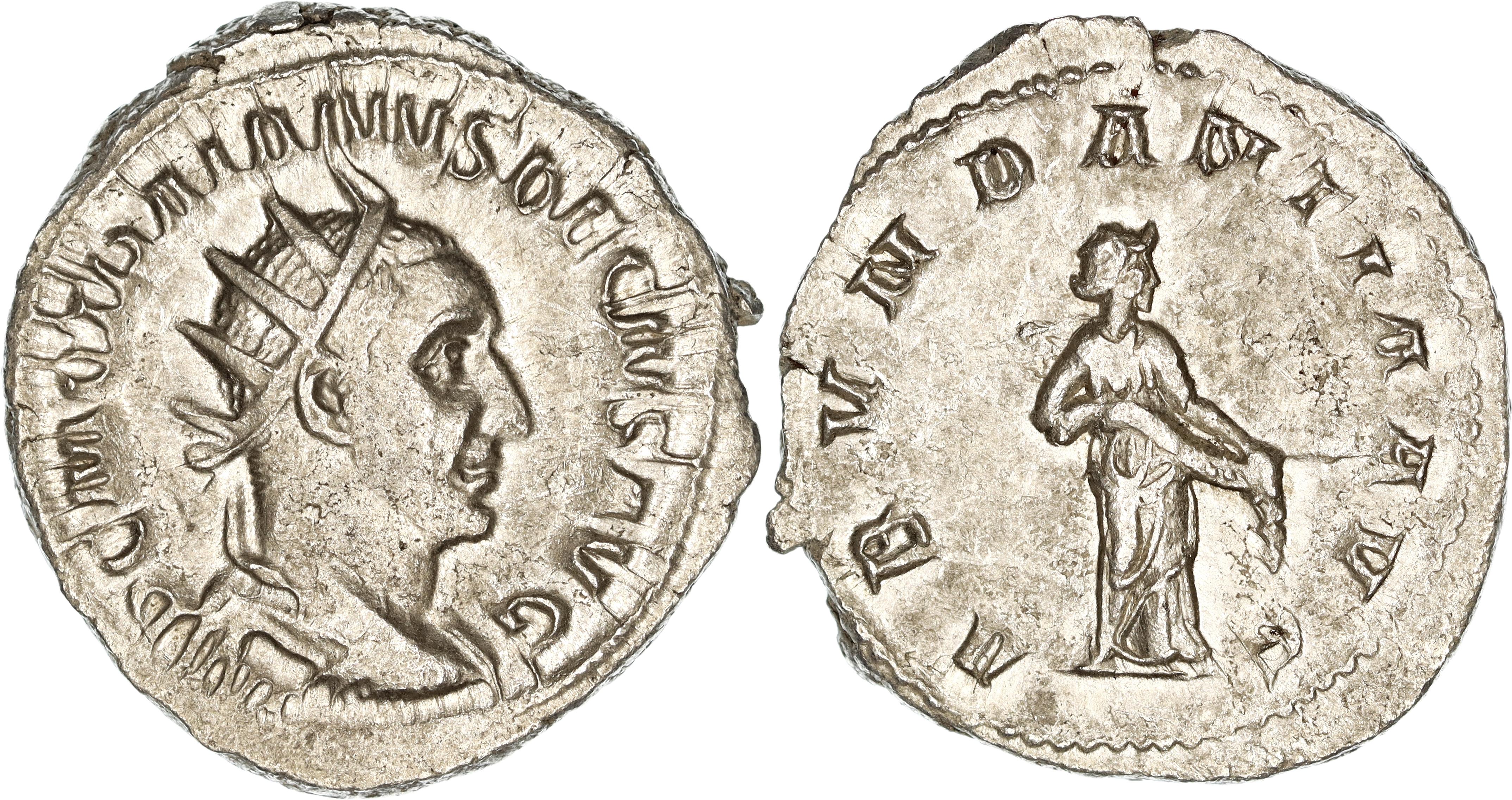 Roman Empire, Trajan Decius, Silver Antoninianus, 250 AD, gVF