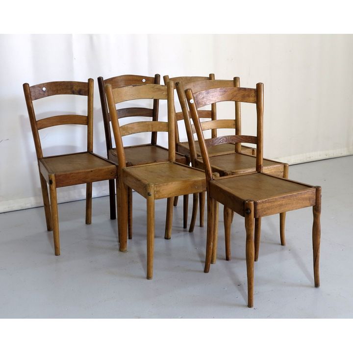SET OF 6 VINTAGE GLOBE CHAIRS