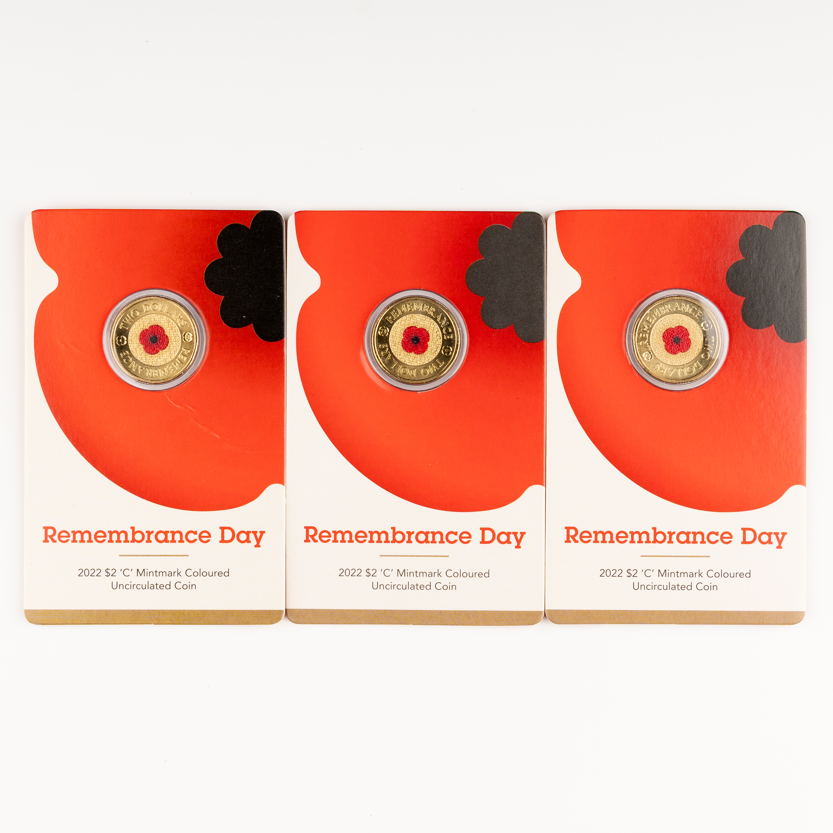 Elizabeth II, Remembrance Day Red Poppy, Two Dollars, 2022-C, UNC