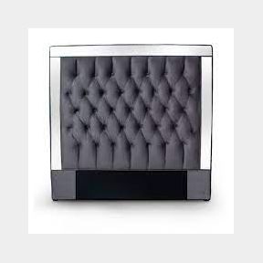 Lifestyle Home Modern Sandy Deep-Button Headboard w/ Mirrors King|