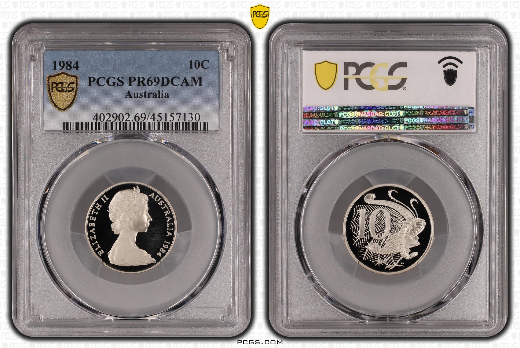 , Ten Cent, 1984, Pcgs Pr69dcam