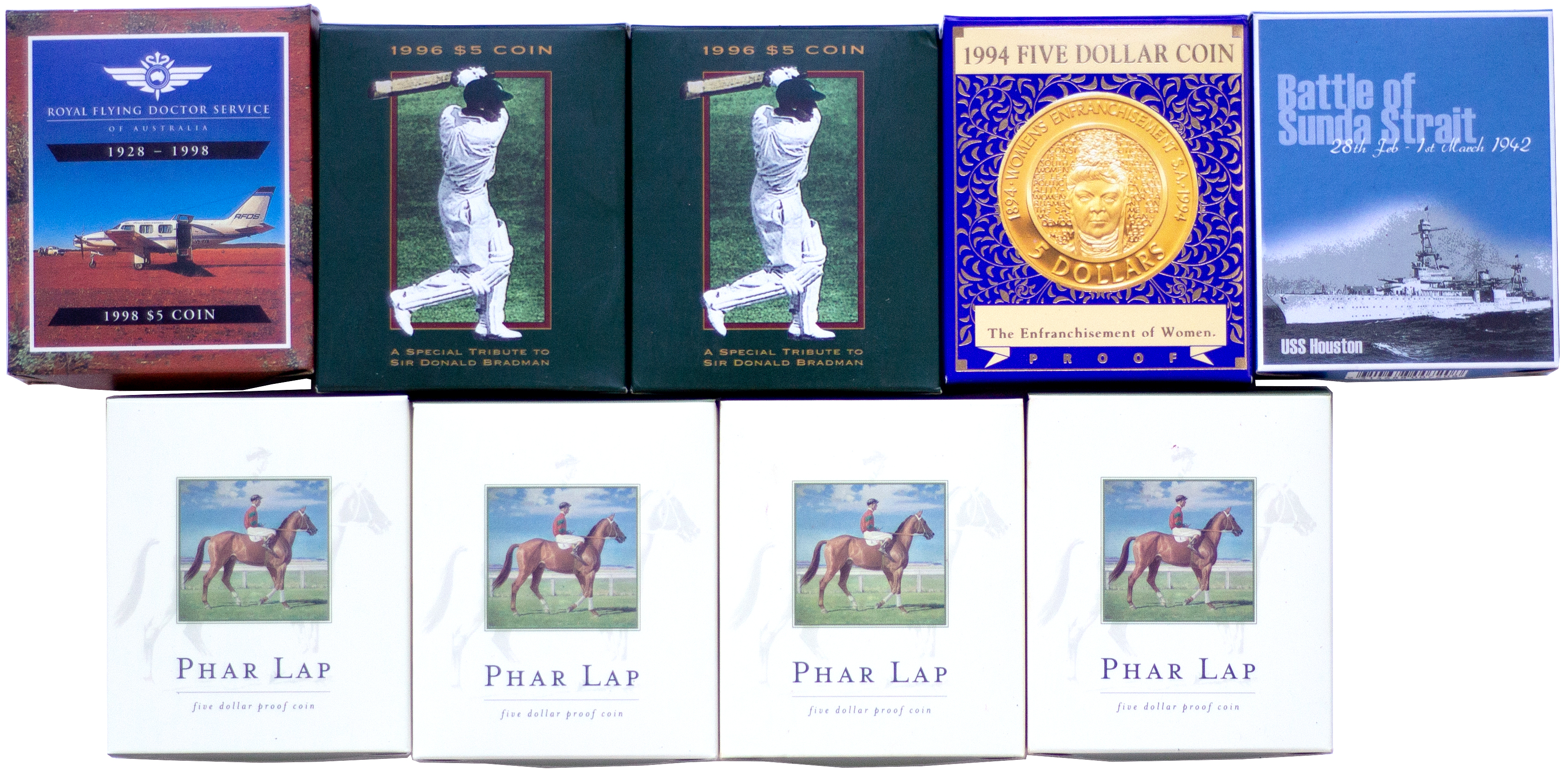Elizabeth II, Five Dollar Proof Issues, 1994 - 2002, FDC