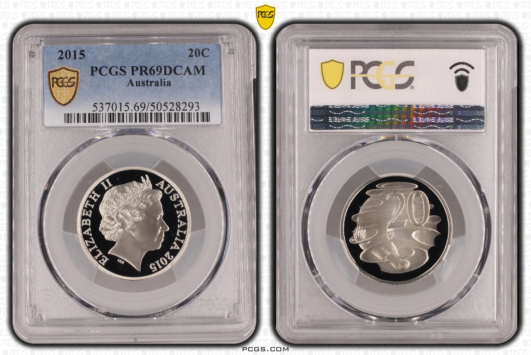 Twenty Cent, 2015, PCGS PR69DCAM