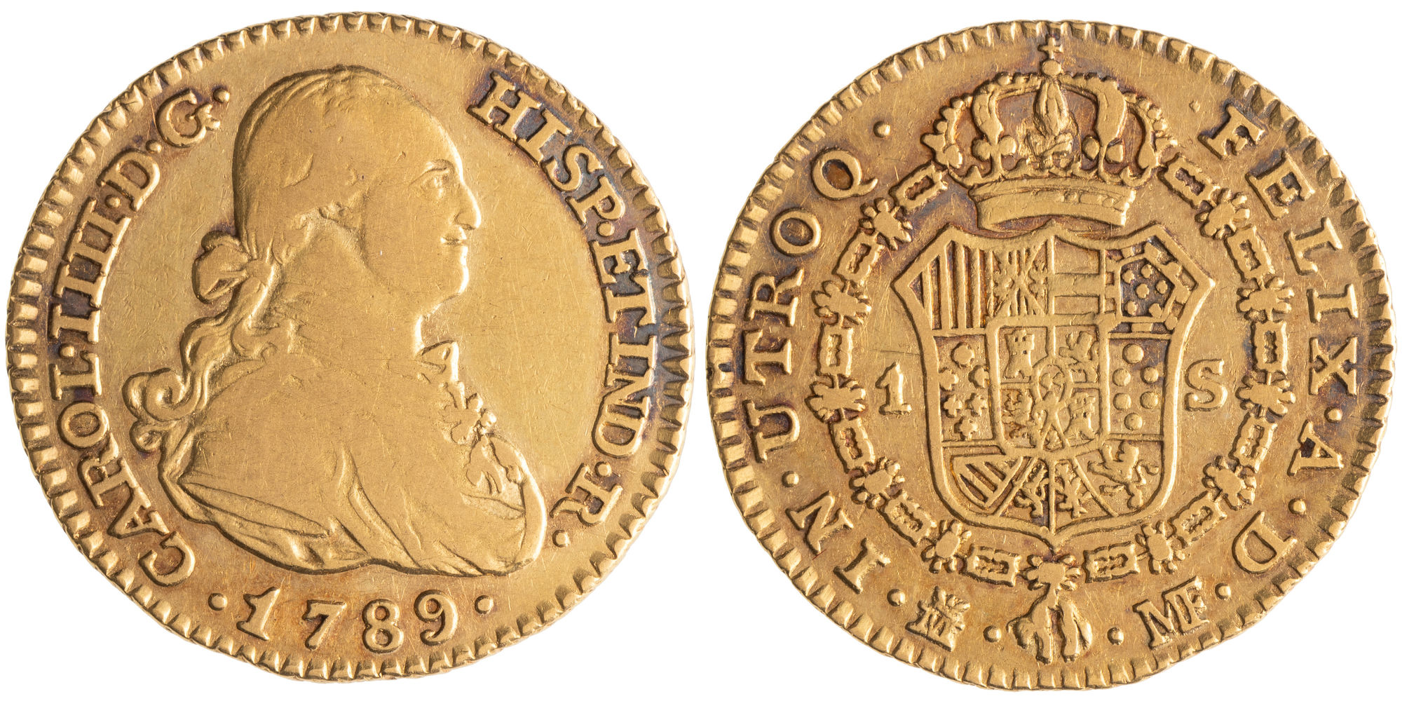 Spain, Charles IV, One Escudo, 1789-M, Fine