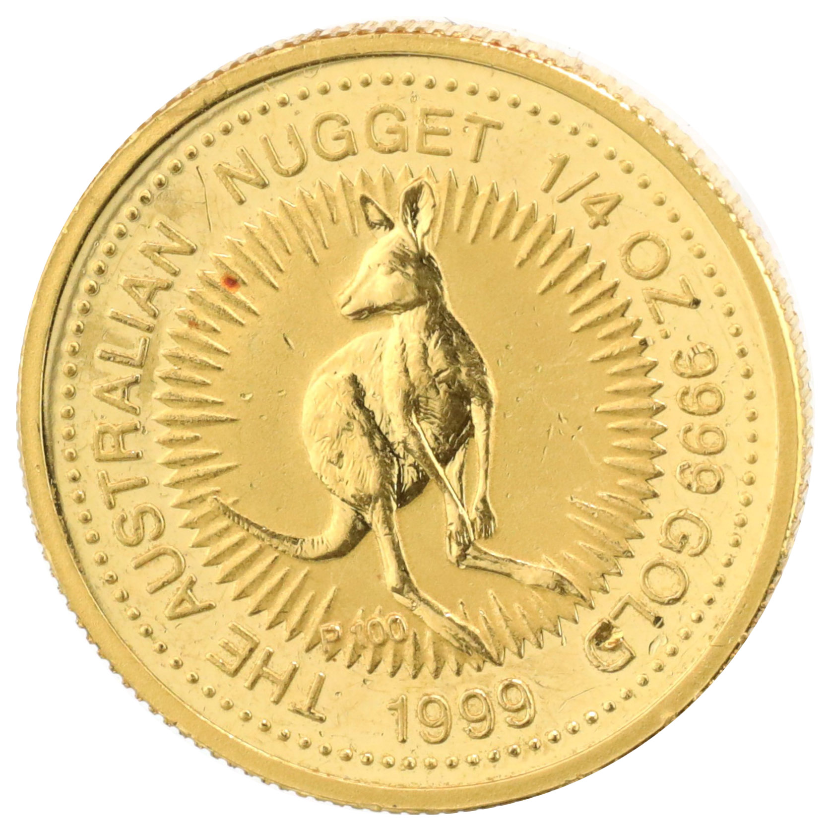 オーストラリア 1999年P1/4オンス 25ドル純金貨カンガルー エリザベス 