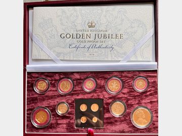 2002 ELIZABETH II GOLDEN JUBILEE 13 COIN PROOF GOLD SET