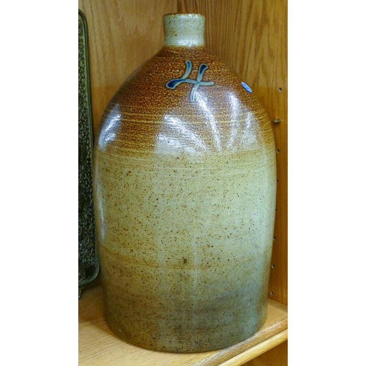 Antique Salt Glazed Large 4 Gallon Stoneware Jug 18.5''